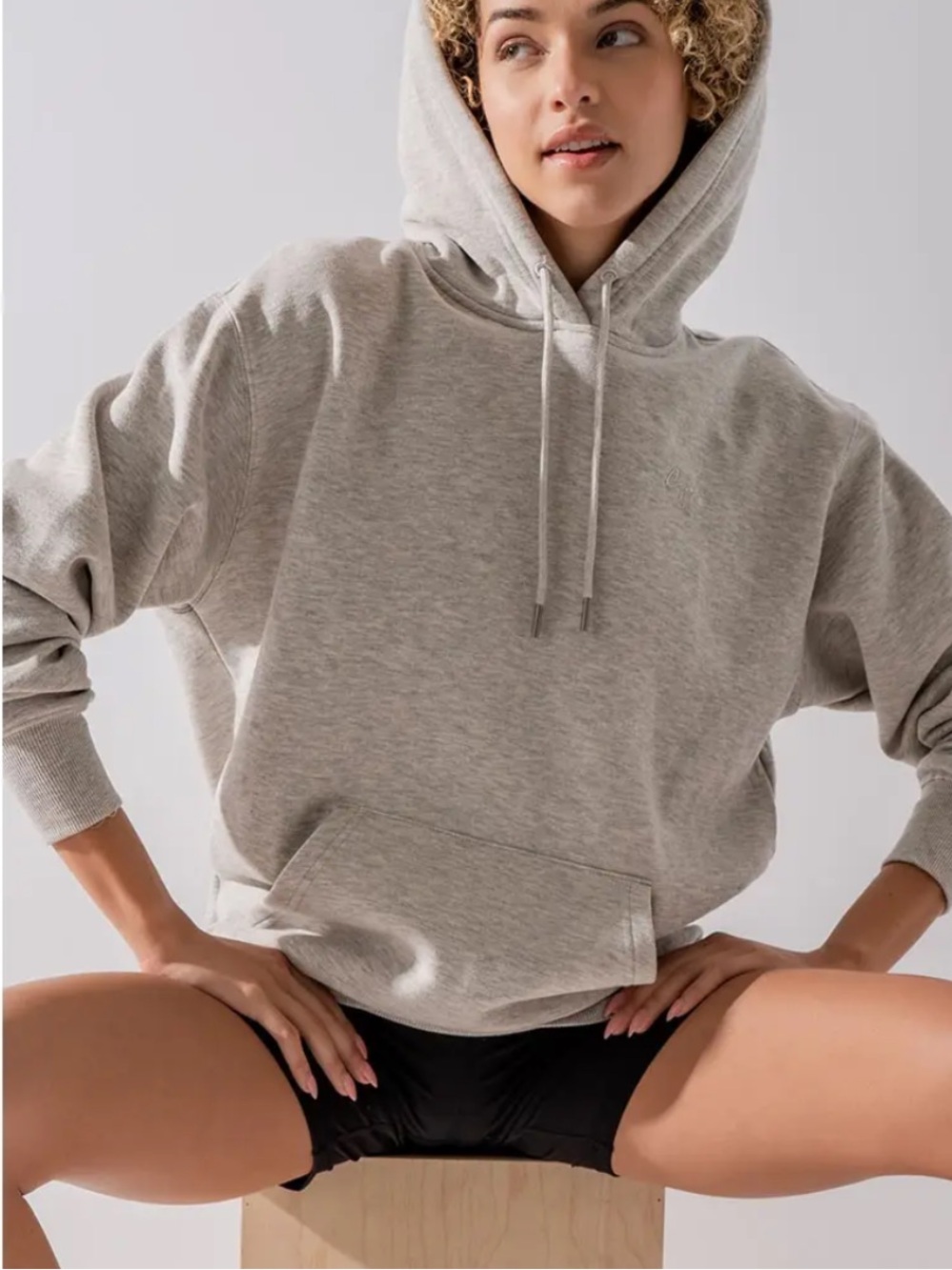 Lazy Sundays Crop Drawstring Hoodie